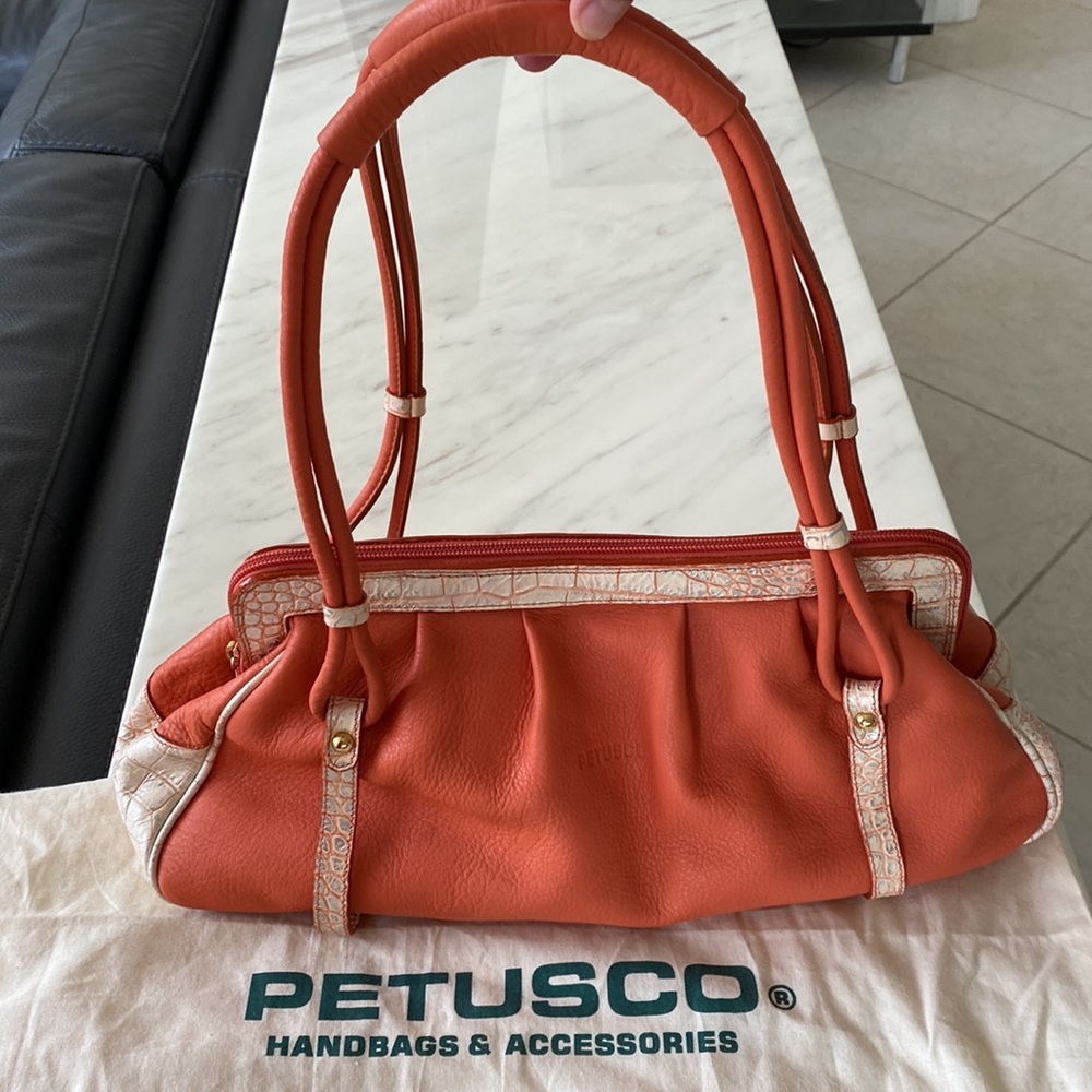Petusco Leather Shoulder Bag Made in Spain
